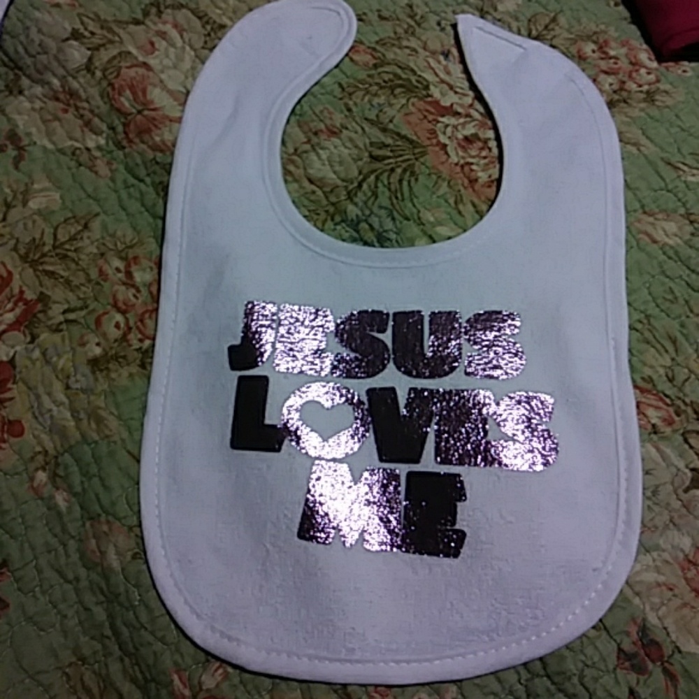 Jesus loves me bib